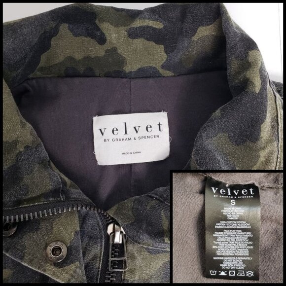Velvet by Graham & Spencer Blair Cargo Vest Camo Army Grunge Streetwear Size S - Picture 8 of 11